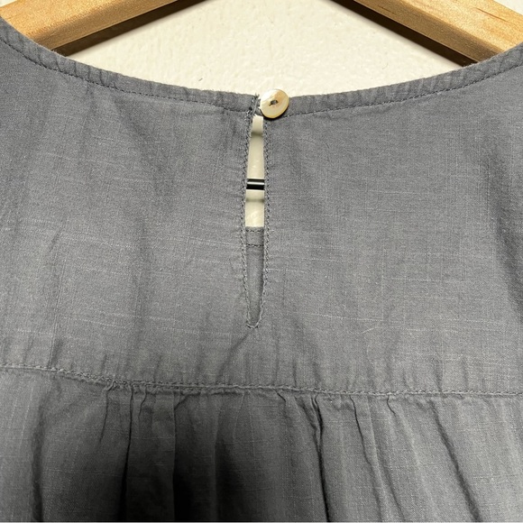 Ivy Jane Women Top XS Gray Embroidered Peasant Boho Cottagecore 100% Cotton - Picture 9 of 10